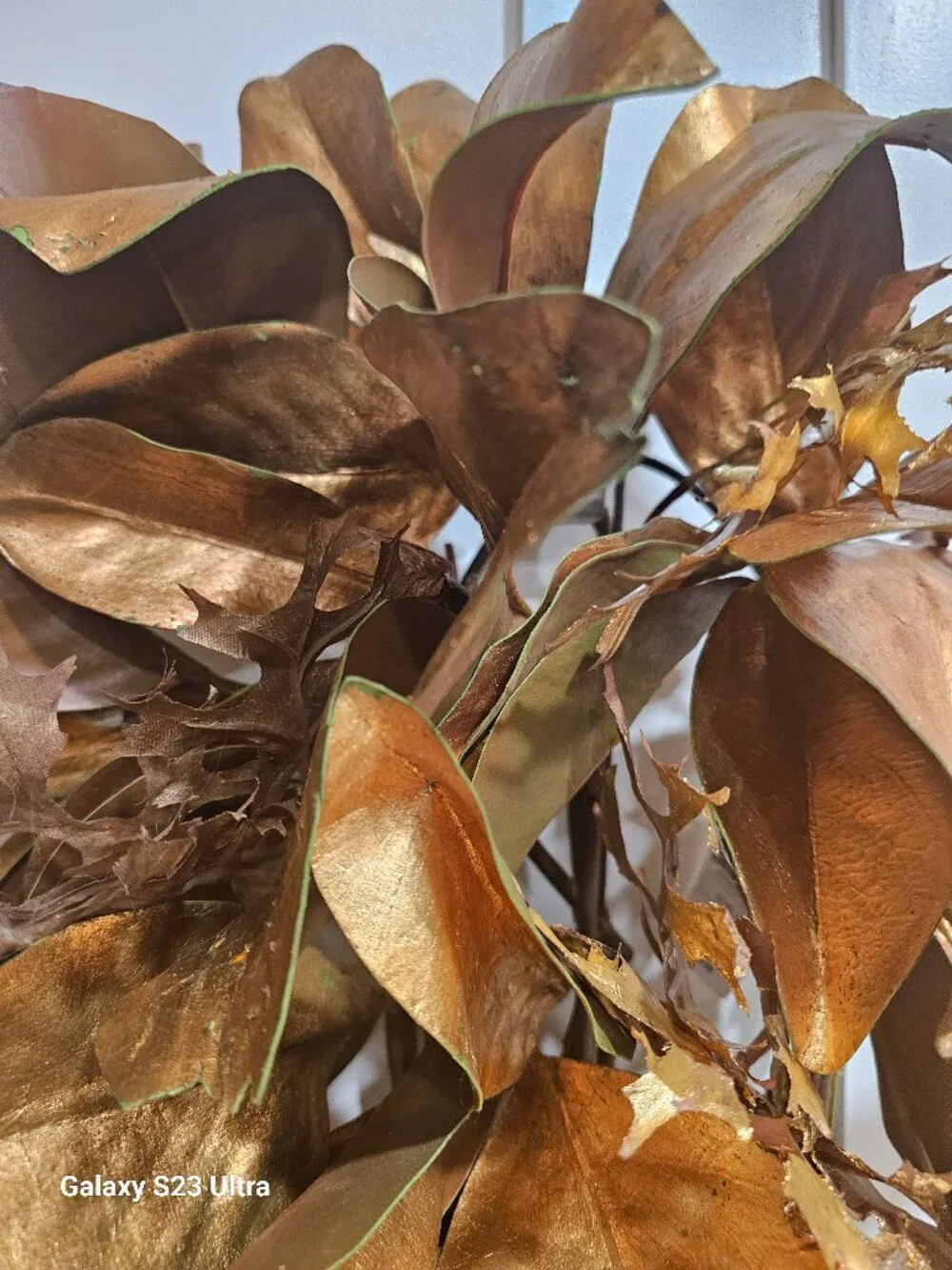 Christmas Teardrop Gold Leaves Swag by Neiman Marcus
